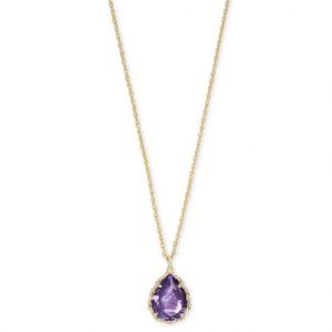 Kendra Scott Macrame Dee Short Necklace in Purple Mica
